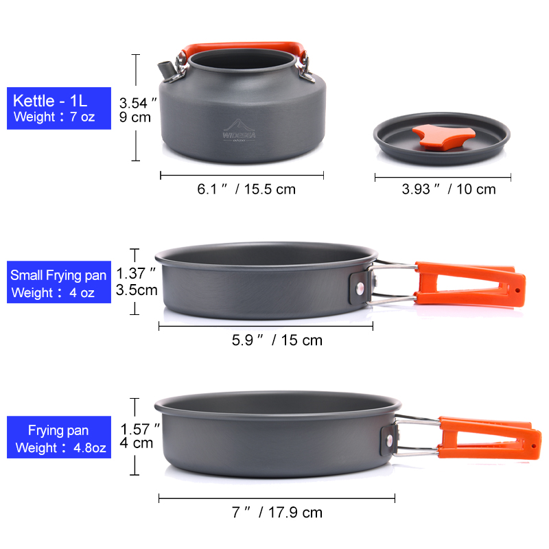 幅の屋外キャンプ調理器具セット、食器、調理カトラリー、調理器 - Camping Cooking And Eating Set のレビューと価格