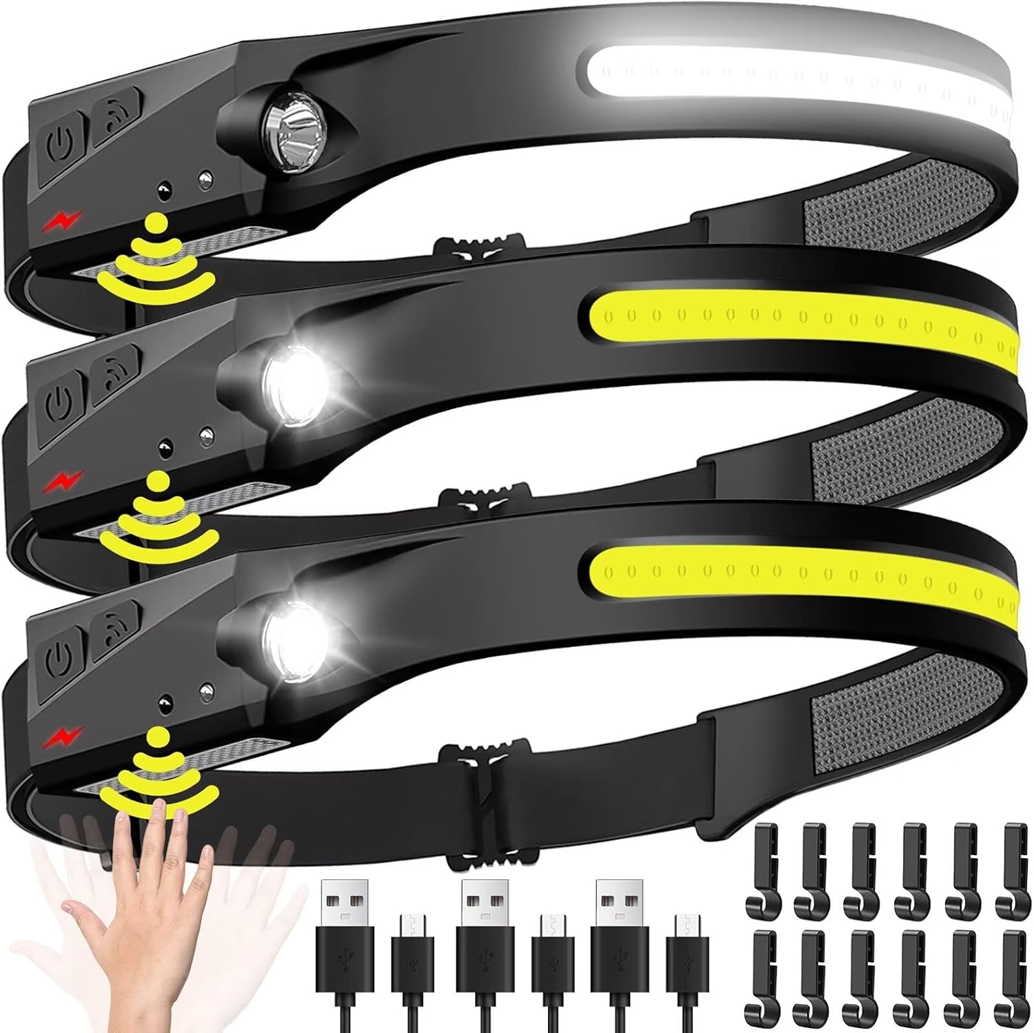 センサーヘッドランプ LED ヘッド懐中電灯 充電式ヘッドラ - Camping Cooking Fish のレビューと価格