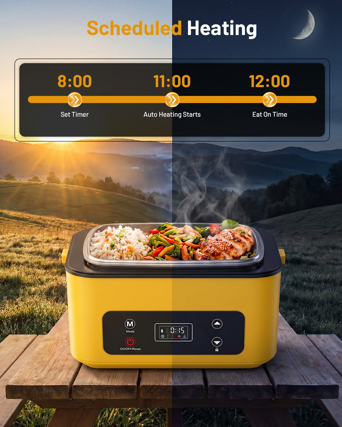 タスクスター ポータブル加熱ランチボックス 40オンス コー - Camping Cooking Food のレビューと価格