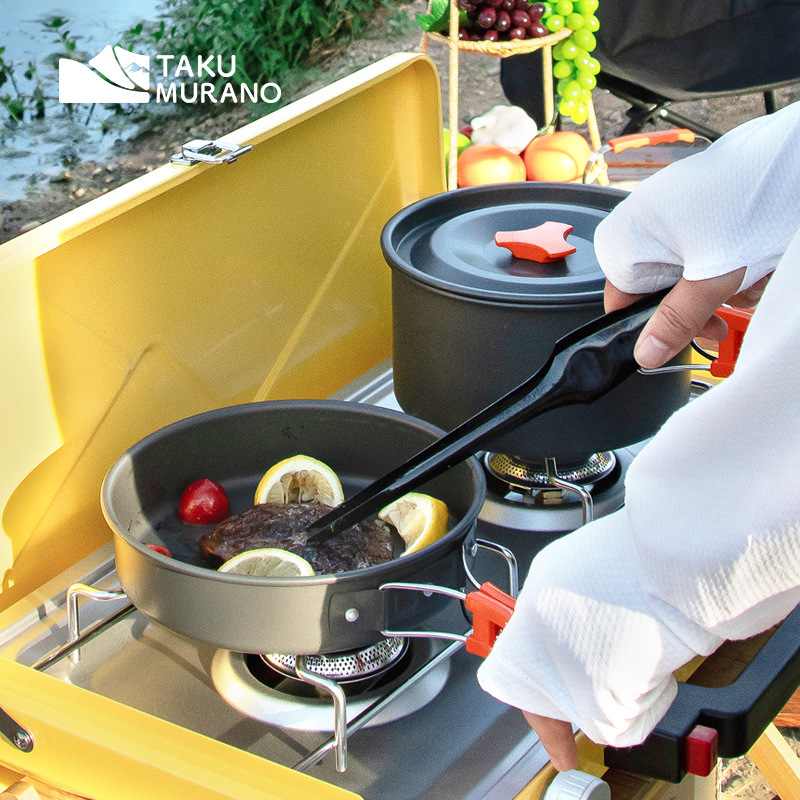 キャンプ調理器具セットアウトドアクッキング超軽量アルミポット - Camping Outdoor Cooking Equipment のレビューと価格
