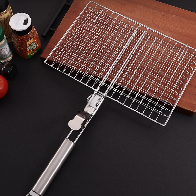 1 セットバーベキューネットバーベキューメッシュハンドル取り - Camping Cooking Portable のレビューと価格