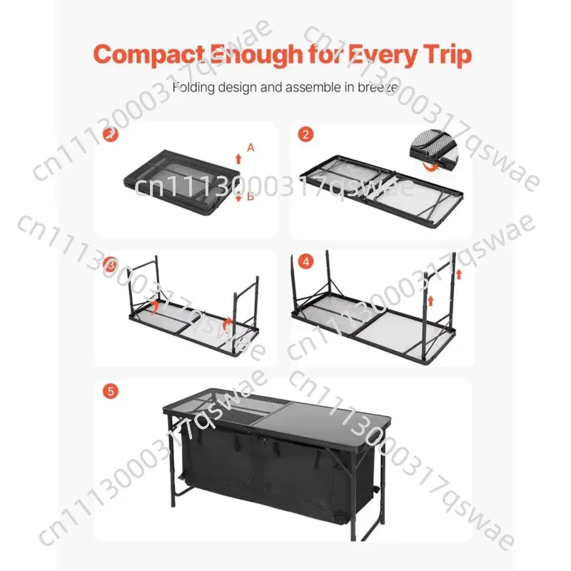 高さ調節可能なキャンプ用キッチン・ダイニングテーブル ポータ - Camping Cooking Options のレビューと価格