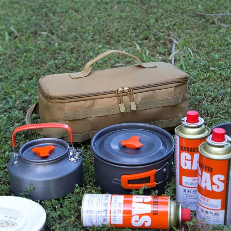 オックスフォード布製調理器具収納バッグ、ダブルジッパー、ハン - Camping Outdoor Cooking Equipment のレビューと価格