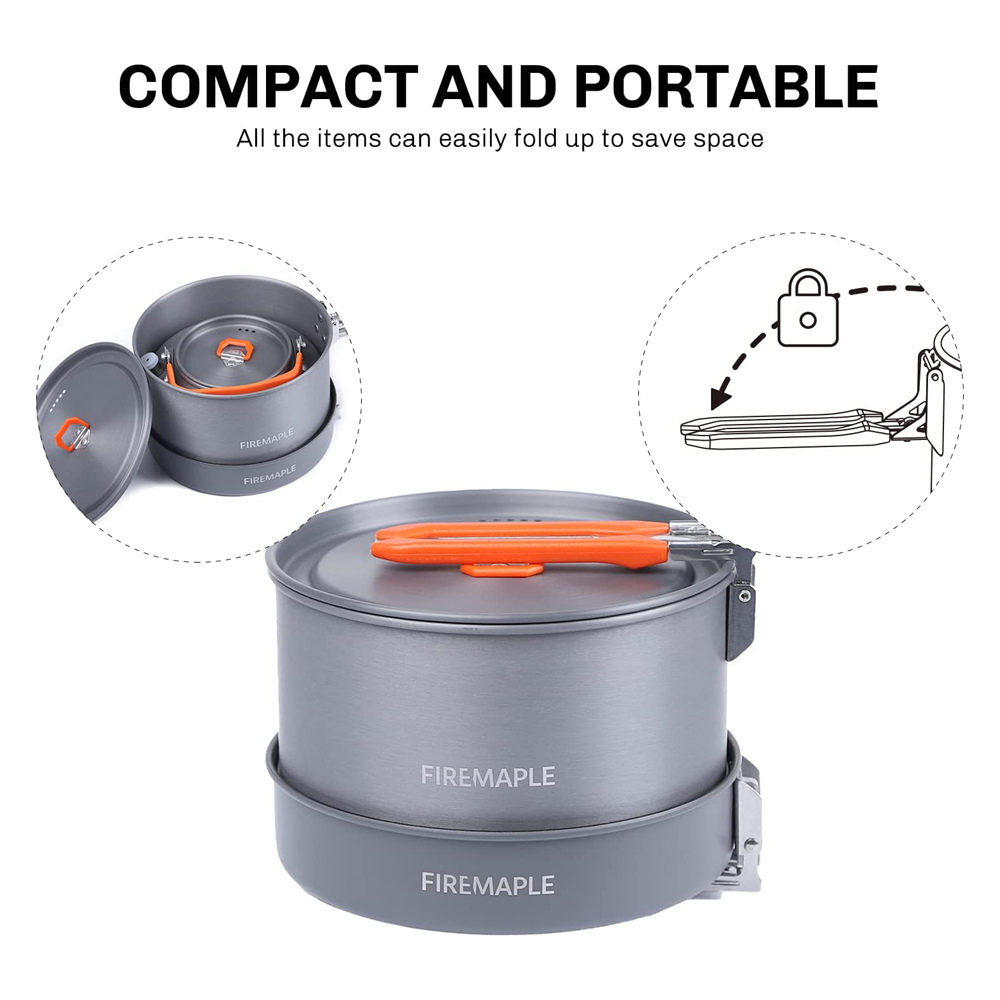 Fire Maple器具ハイキング調理セット熱交換器ポットパ - Camping Cooking Accessories Set のレビューと価格