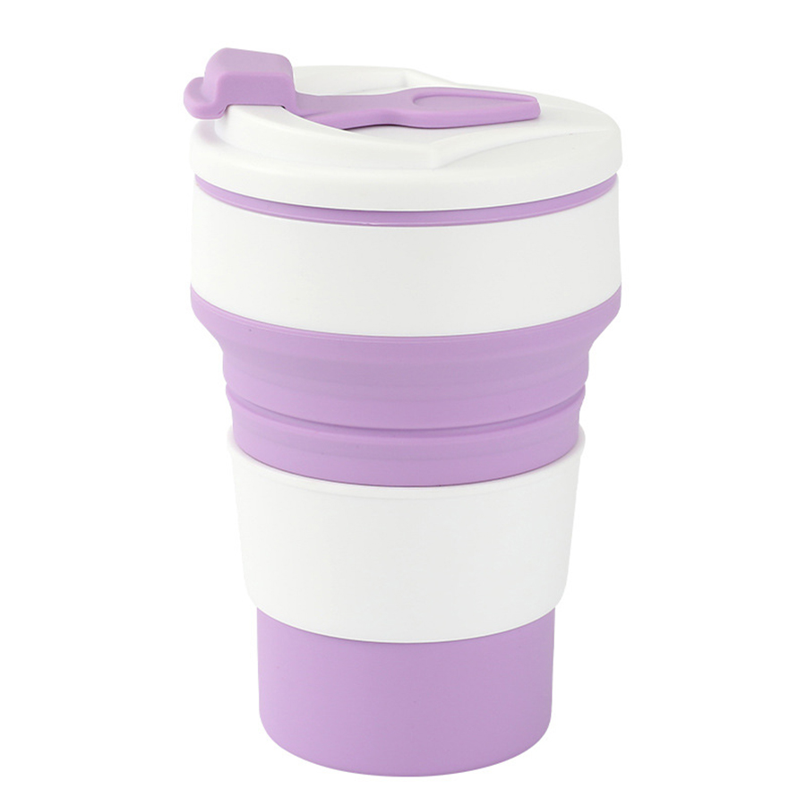 350ML 食品グレードのシリコーン折りたたみカップ、蓋付き - Camping Cooking Food のレビューと価格