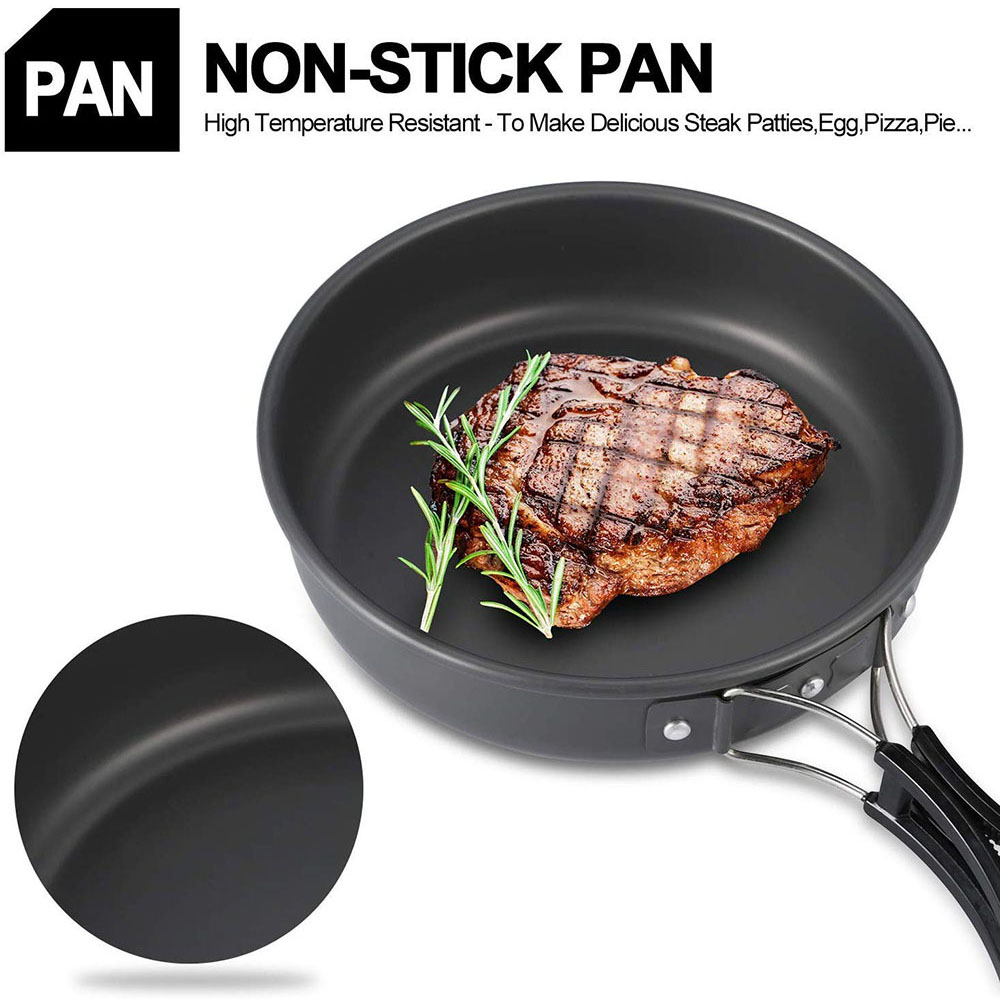 アルミ合金製のアウトドアキャンプ用調理器具セット、鍋にこびり - Camping Outdoor Cooking Equipment のレビューと価格