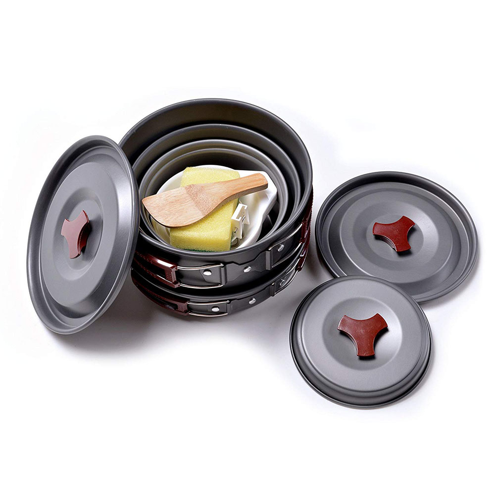 アウトドア キャンプ調理器具キット ノンスティック キャンプ - Camping Outdoor Cooking Equipment のレビューと価格