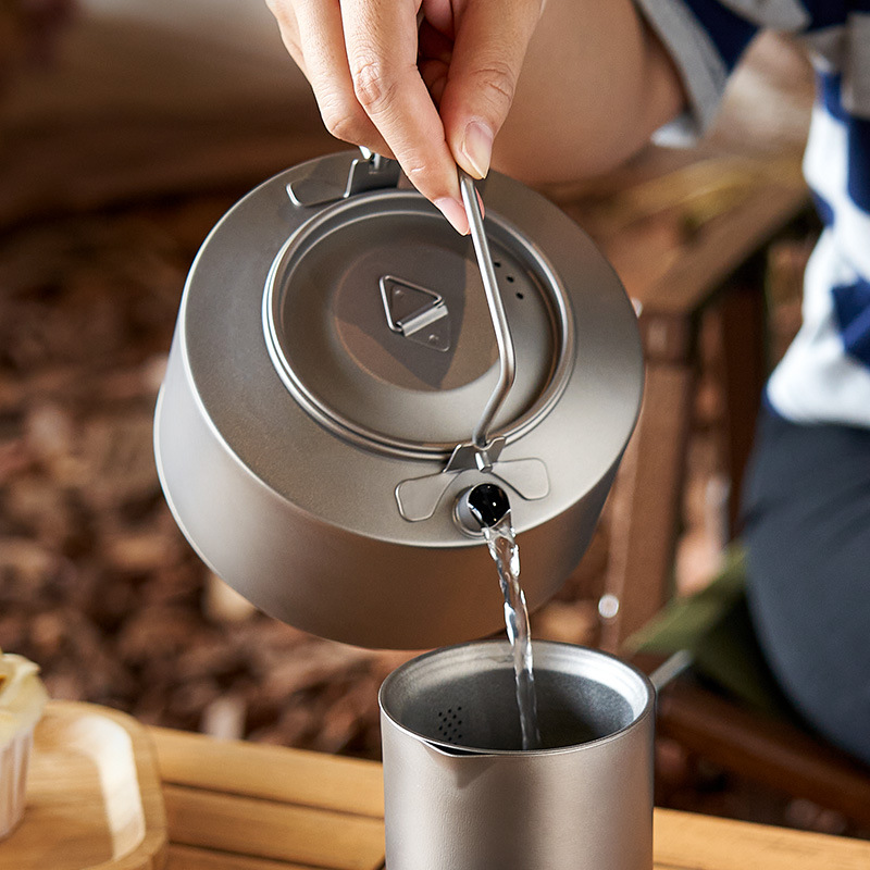 キャンプ水調理ケトルチタンケトル 980 ミリリットル茶コー - Camping Cooking Set のレビューと価格