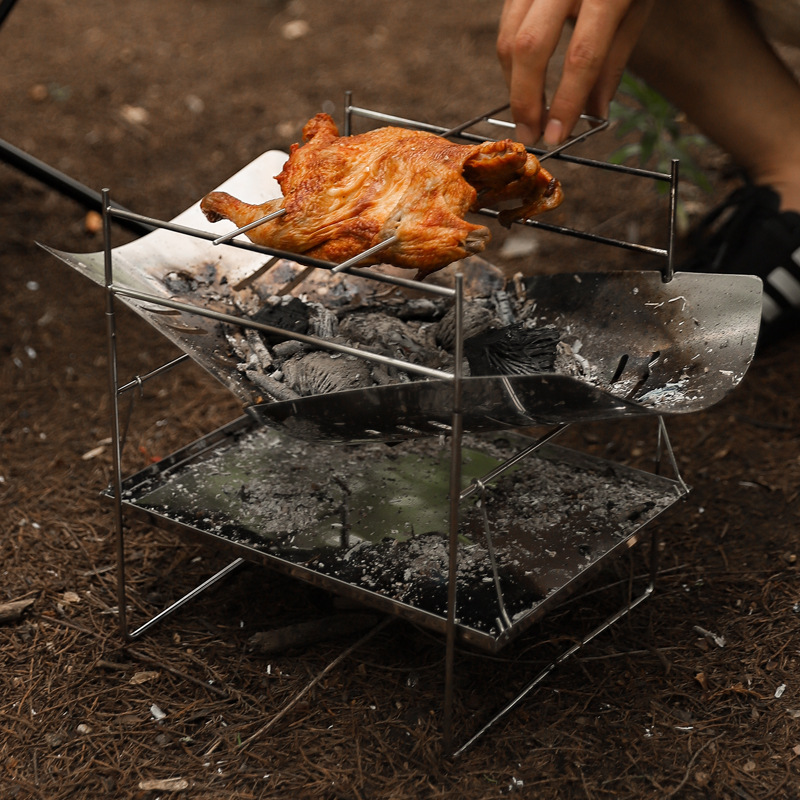 薪キャンプストーブポータブル折りたたみ屋外調理ストーブ防風フ - Camping Cooking Windshield のレビューと価格