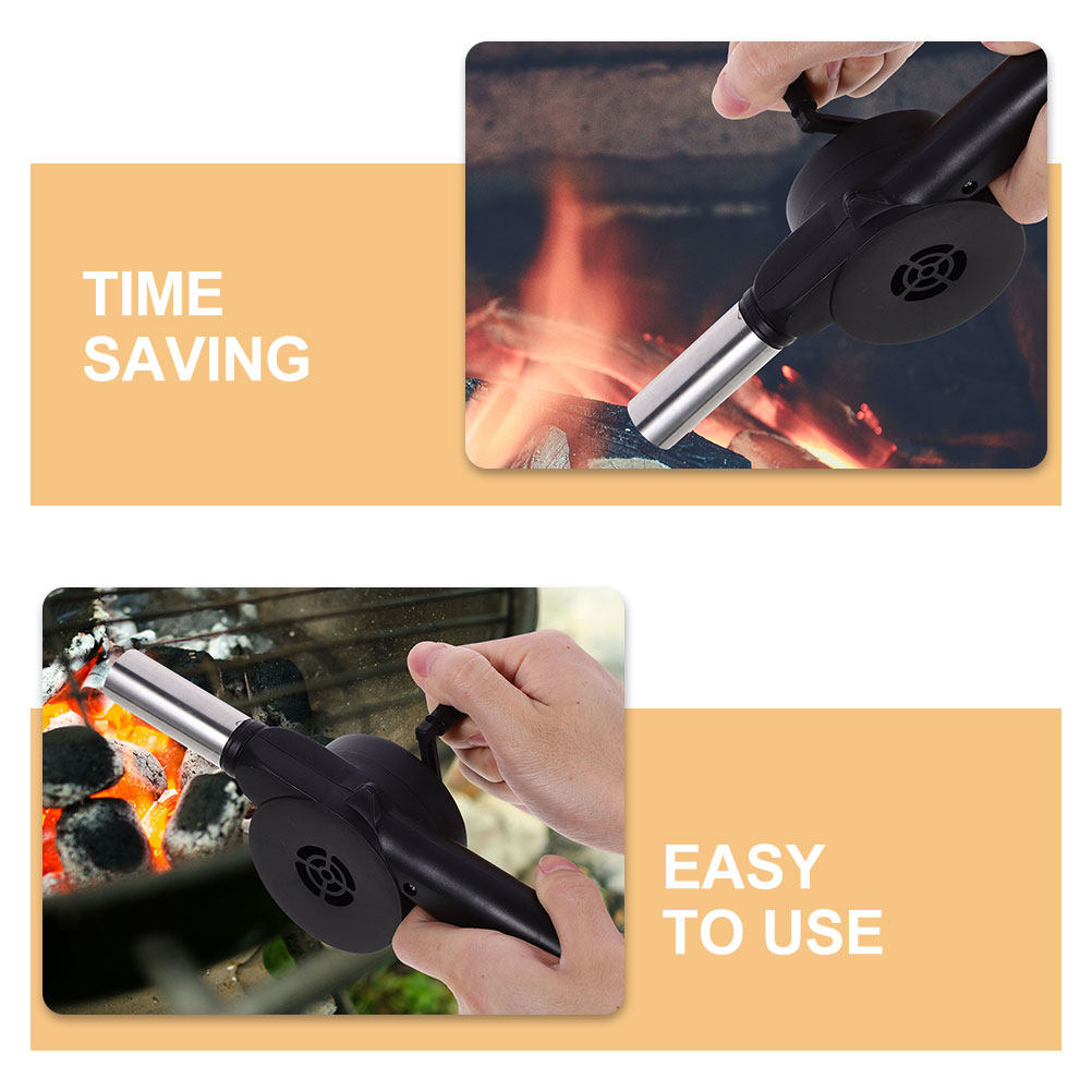 手動送風機 ブラック ハンドクランク バーベキューファン 屋 - Camping Cooking Portable のレビューと価格